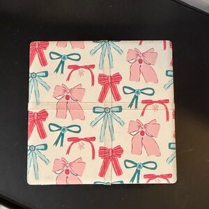 Colorful Bow Patterned ceramic coasters